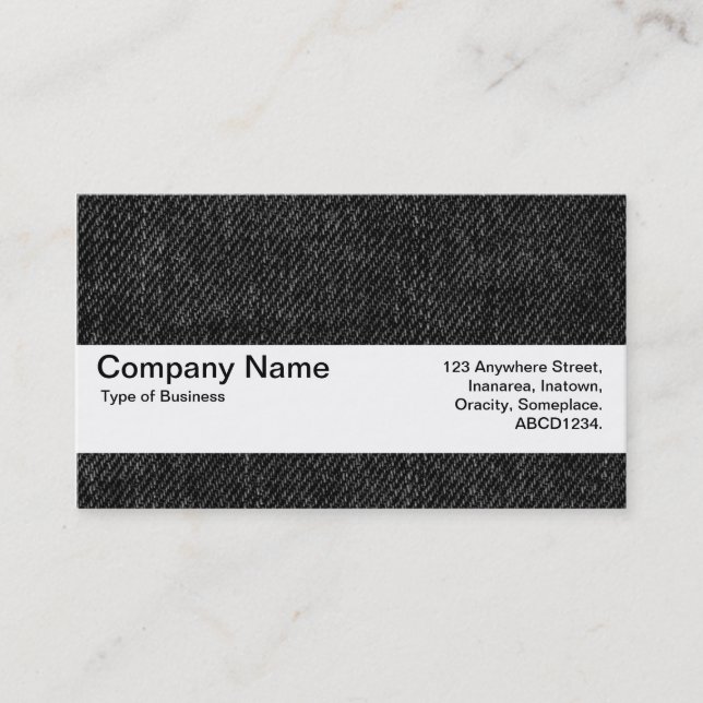 Texture Band V2 - Black Denim Business Card (Front)
