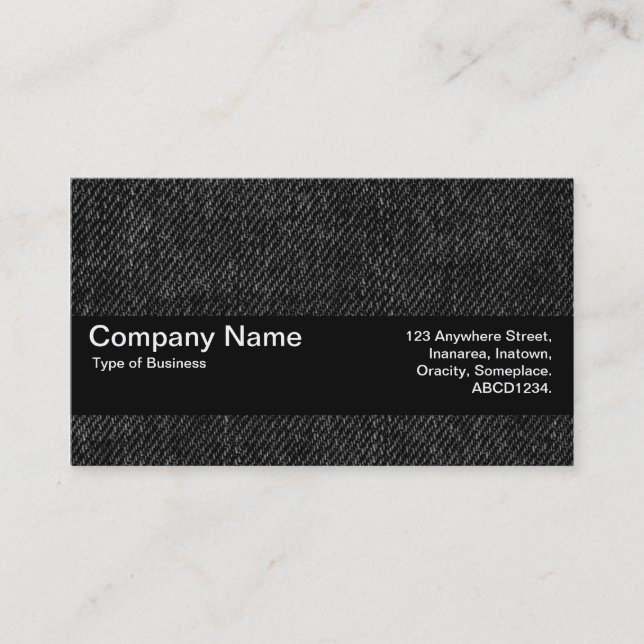 Texture Band V2 - Black Denim Business Card (Front)