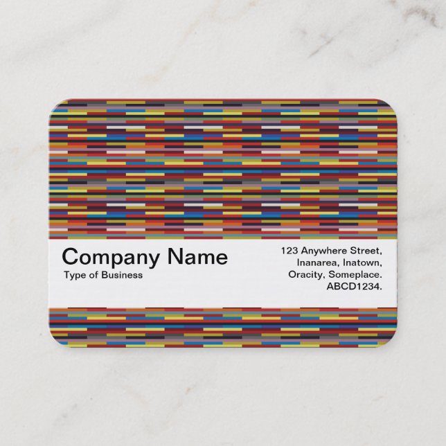 Texture Band V2 - Colorful Stripes Business Card (Front)