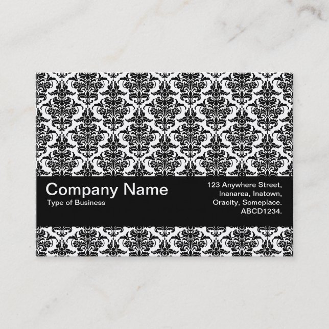 Texture Band V2 - Damask Pattern Business Card (Front)