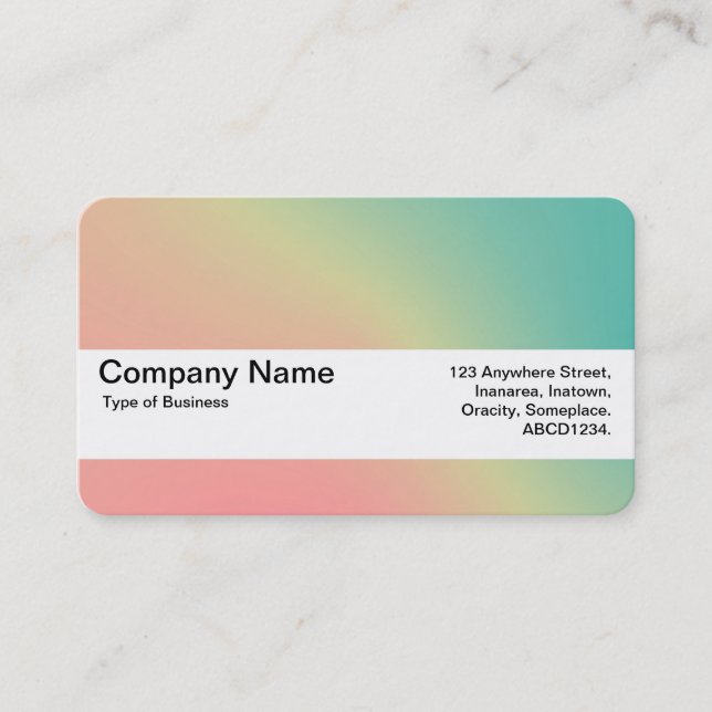 Texture Band V2 -  Gradient Y,M,B,R, Dark Business Card (Front)
