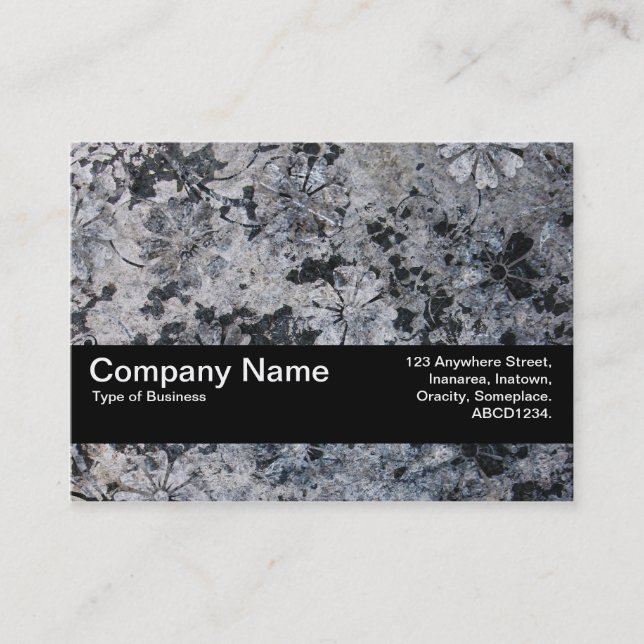 Texture Band V2 - Grunge Flowers Business Card (Front)