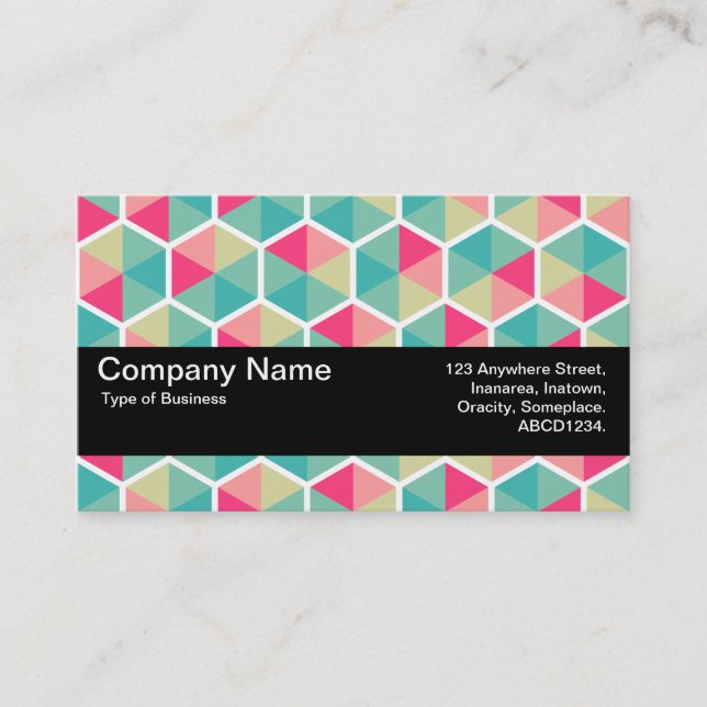 Texture Band V2 - Hexagon pattern 02 Business Card (Front)