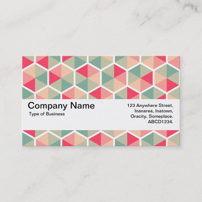 Texture Band V2 - Hexagon pattern 04 Business Card (Front)