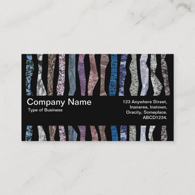 Texture Band V2 - Mineral Stripes Business Card (Front)
