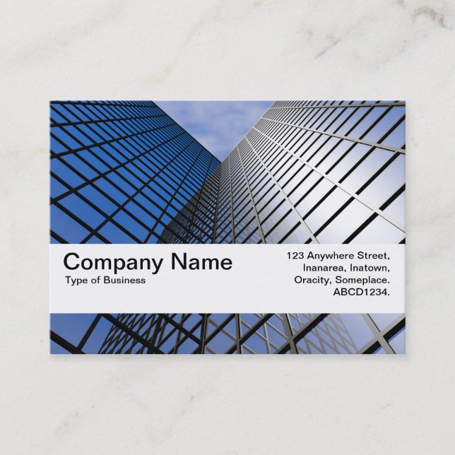 Texture Band V2 - Reflective Office Block Business Card (Front)