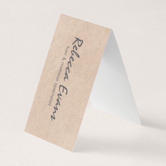 Texture (beige) business card (Front)