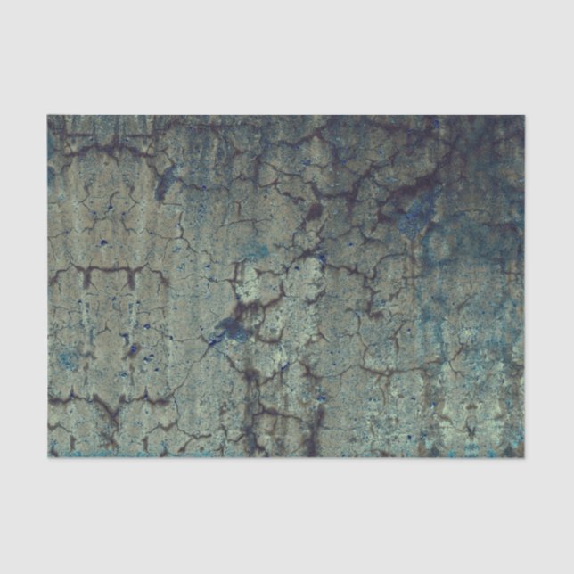 Texture Blue Brown Vintage Grunge Decoupage Tissue Paper (Front)