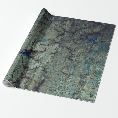 Texture Blue Brown Vintage Grunge Decoupage Wrapping Paper
