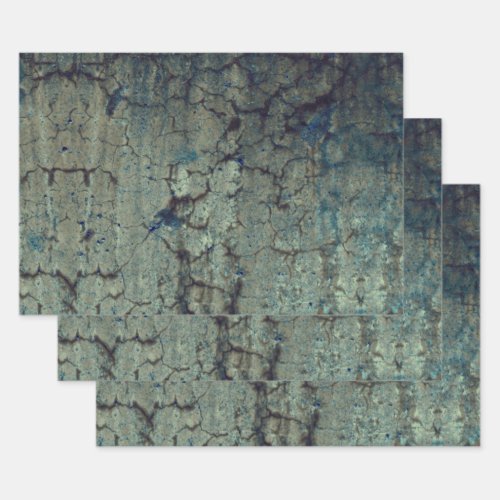 Texture Blue Brown Vintage Grunge Decoupage Wrapping Paper Sheets