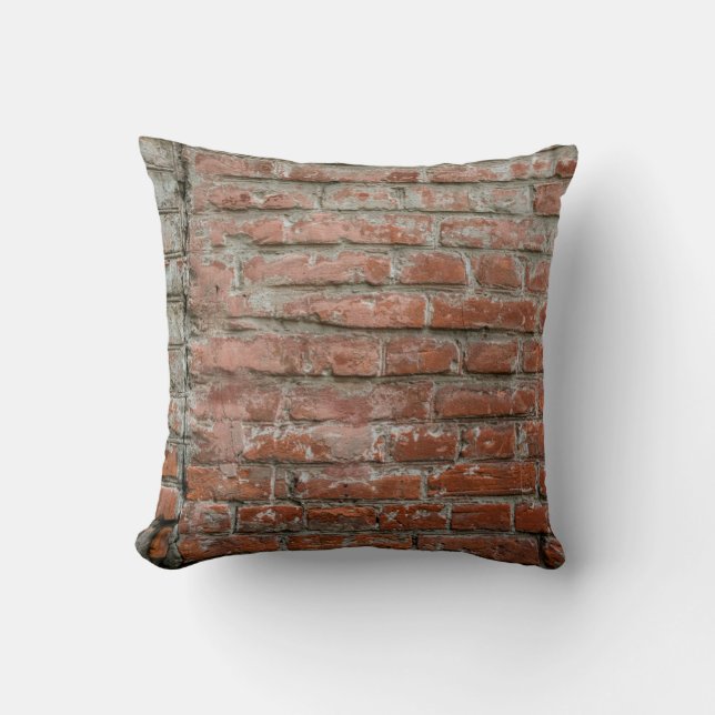 Texture. Brick. Wall. A background with attritions Throw Pillow (Front)