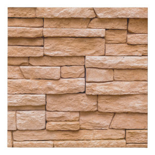 texture brick wall beige close up faux canvas print
