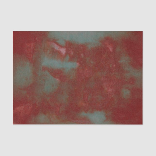 Texture Burgundy Green Rustic Vintage Abstract Tissue Paper (Front)