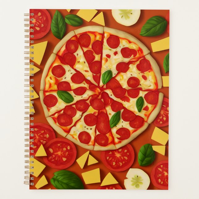 Texture cheese abstract cool food tomato planner (Front)