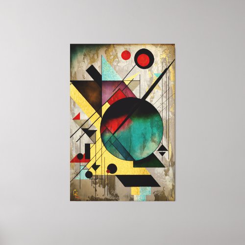 Texture  color Experiments in suprematism Vol 3 Canvas Print