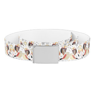 Texture funny owl belt