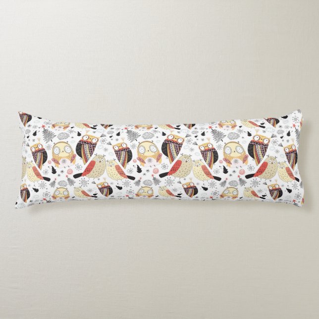 Texture funny owl body pillow (Front)