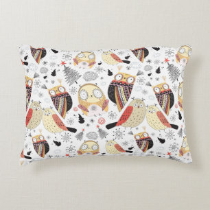 Texture funny owl decorative pillow