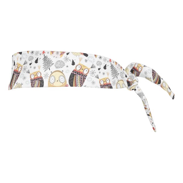 Texture funny owl tie headband (Rotate 90)