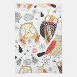 Texture funny owl towel