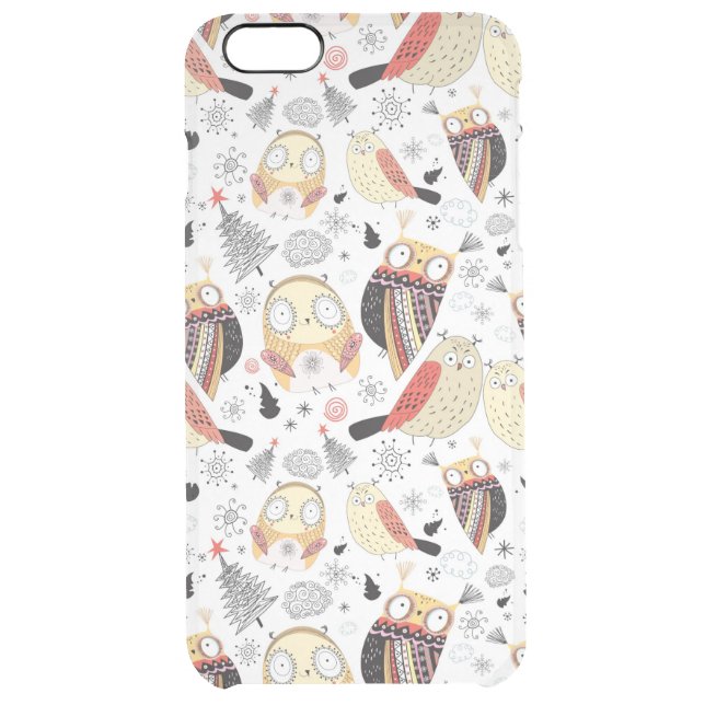 Texture funny owl uncommon iPhone case (Back)