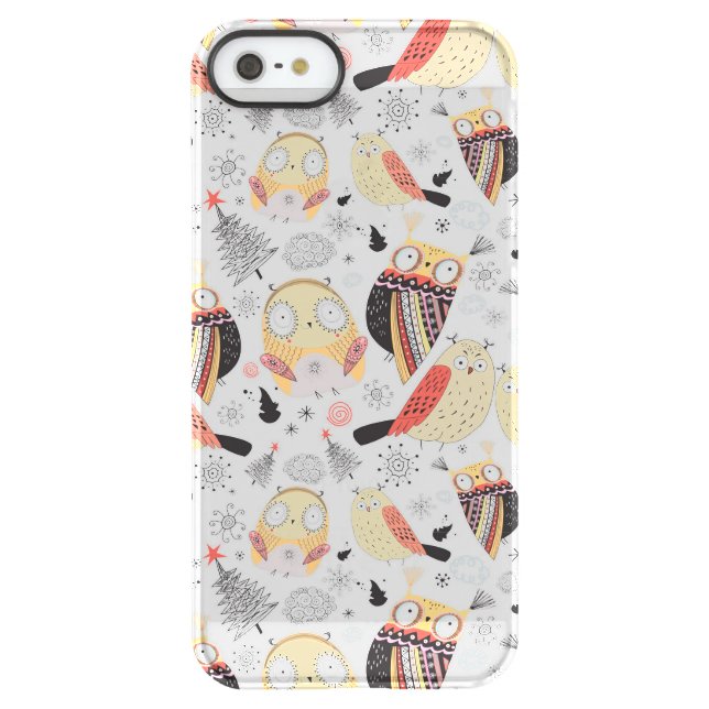 Texture funny owl uncommon iPhone case (Back)