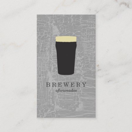 Texture Gray With Beer Glass Business Card