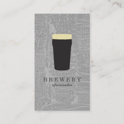 Texture Gray with Beer Glass Business Card