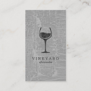 Texture Gray with Wine Glass Business Card