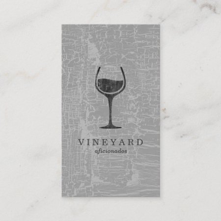Texture Gray With Wine Glass Business Card