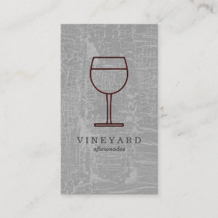 Texture Gray with Wine Glass Business Card