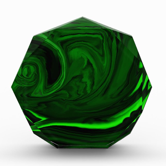 texture green malachite acrylic award (Front)