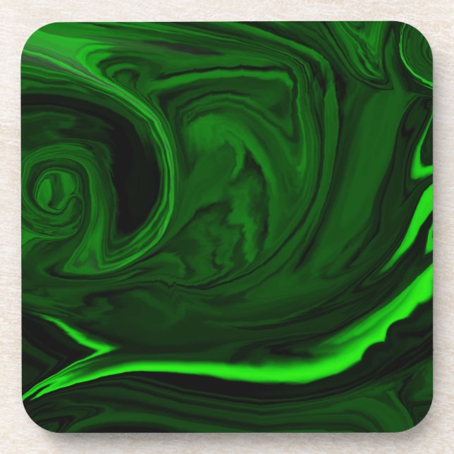 texture green malachite drink coaster (Front)