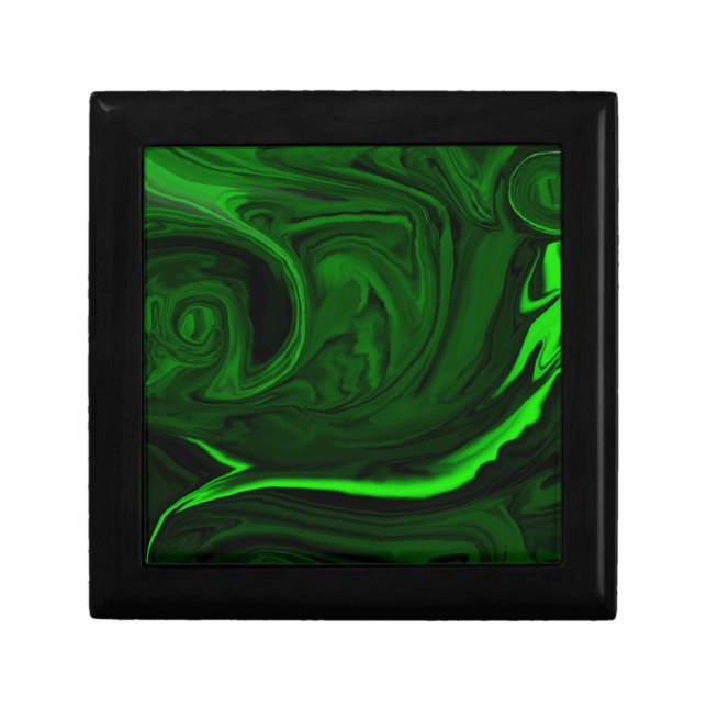 texture green malachite keepsake box (Front)
