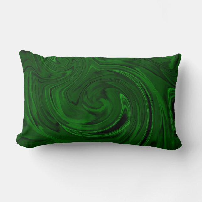 texture green malachite lumbar pillow (Front)