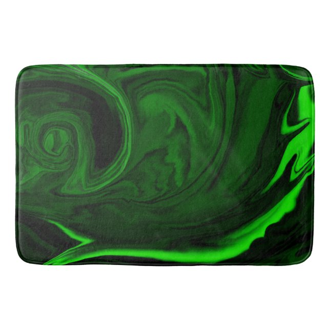 texture green malachite stone bathroom mat (Front)