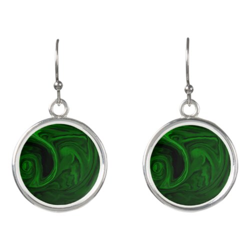 texture green malachite stone collections earrings