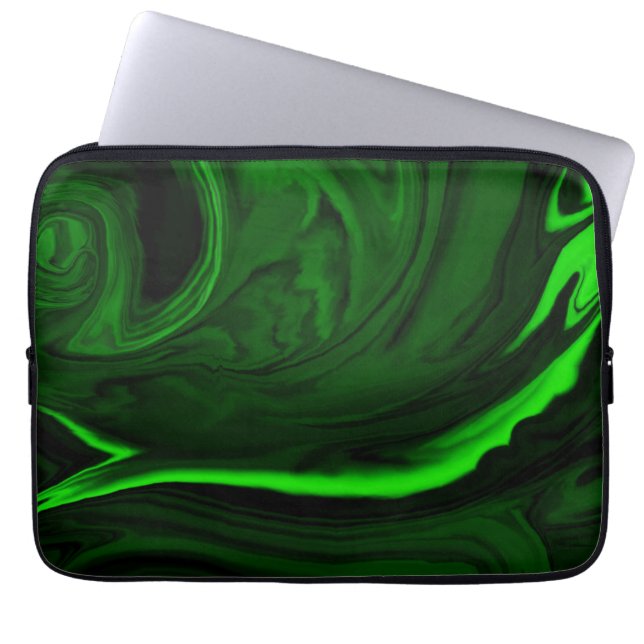 texture green malachite stone collections laptop sleeve (Front)