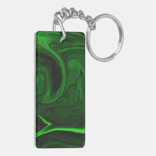 texture green malachite stone keychain