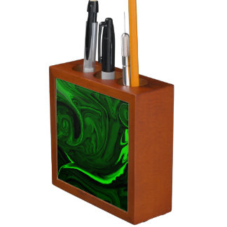 texture green malachite stone pencil holder