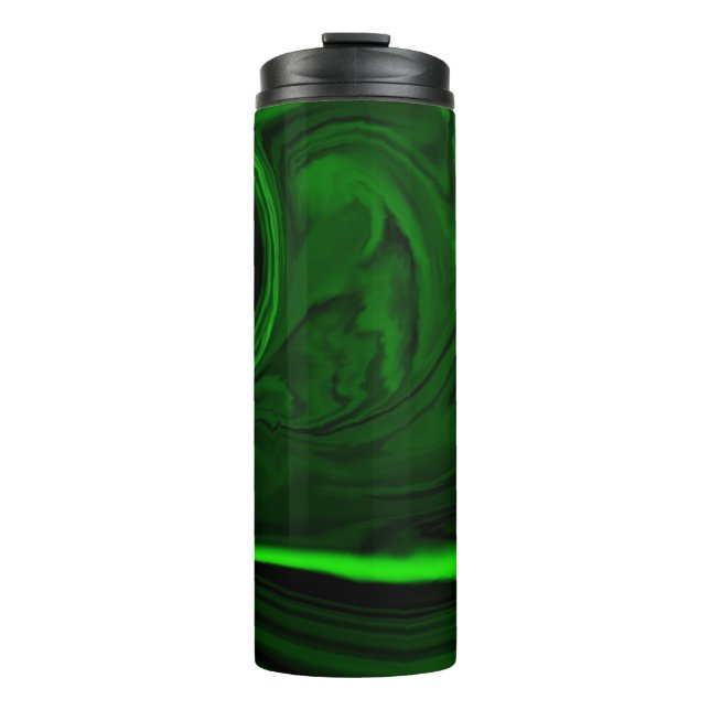 texture green malachite stone  thermal tumbler (Front)