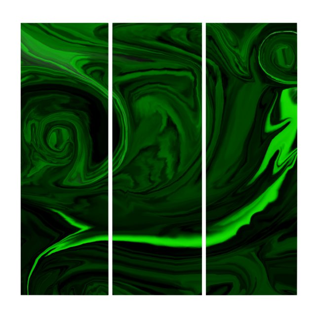 texture green malachite stone triptych (Front)