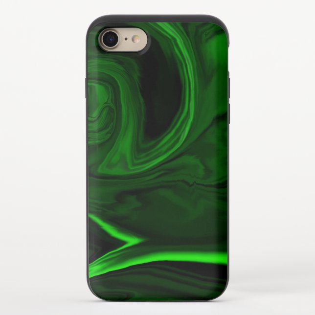 Texture green malachite stone. uncommon iPhone case (Back)