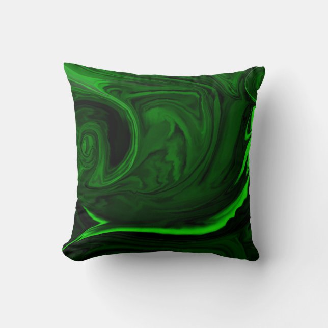 texture green malachite throw pillow (Front)