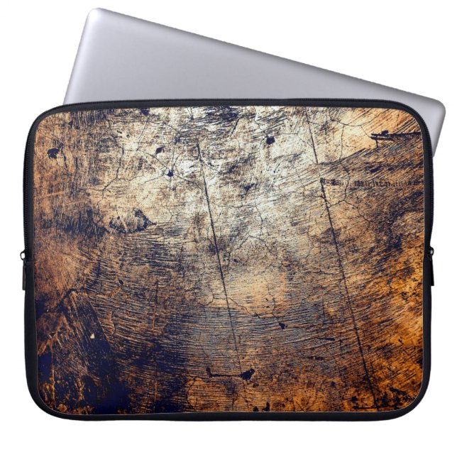 Texture grunge distress fracture laptop sleeve (Front)