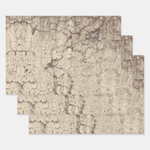 Texture Grunge Light Beige Rustic Vintage Antique Wrapping Paper Sheets