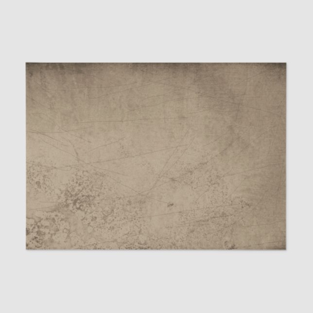 Texture Grunge Rustic Old Sepia Scratches Vintage Tissue Paper (Front)