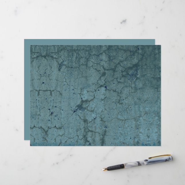 Texture Grunge Teal Blue Vintage Decoupage (Front/Back In Situ)