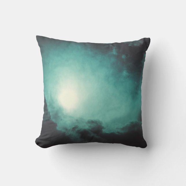 Texture heaven clouds wind storm throw pillow (Front)