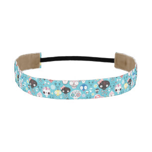 Texture laughing skull athletic headband